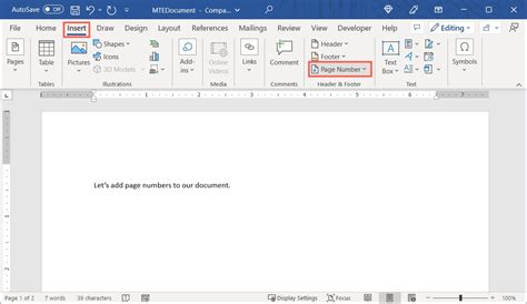 How to add a page numbering on a double.